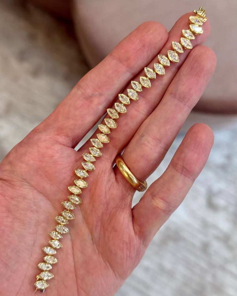 Eslétt diamond tennis bracelet